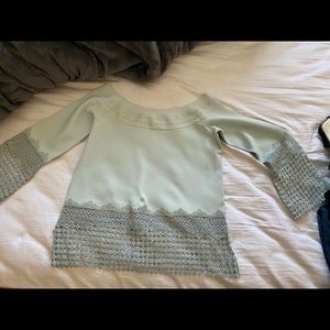 Eli Tahari off the shoulder shirt